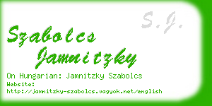 szabolcs jamnitzky business card